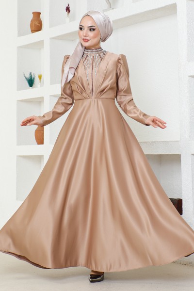 Drapeli Satine Robe de soiree GS6559 Vison