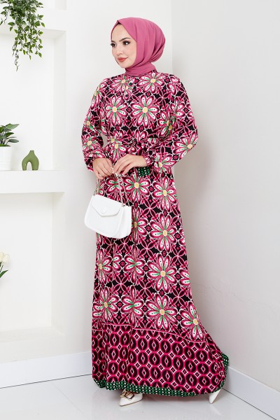 Fleur A Motifs Robe Numero de piece 2475HBS932 M Fuchsia