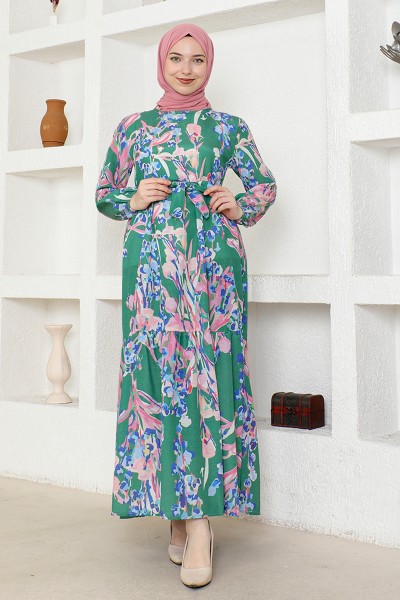 Fleuri Robe Numero 4663 Vert