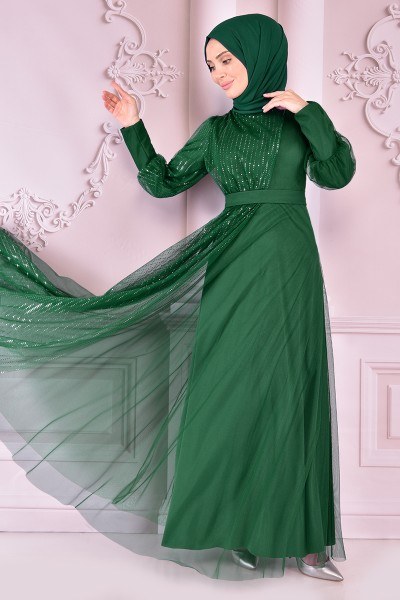 ASM - Tüll Abendkleid Smaragde Asm2457 (1)