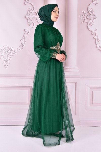ASM - Tüll Abendkleid Smaragde ASM2488 (1)